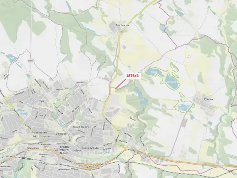 Dražba lesa, Třebíč, 601 m2