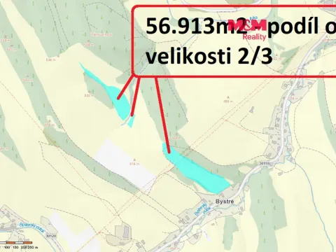 Prodej louky, Stárkov - Bystré, 56913 m2