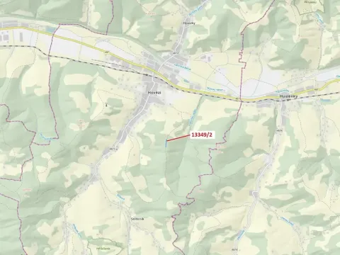 Dražba louky, Hovězí, 1344 m2