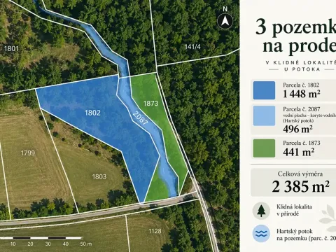 Prodej rybníku, Vítězná, 2385 m2