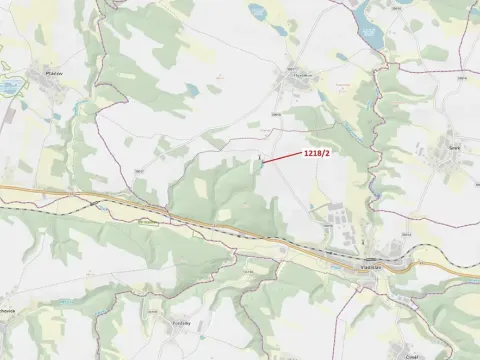 Dražba lesa, Vladislav, 1414 m2